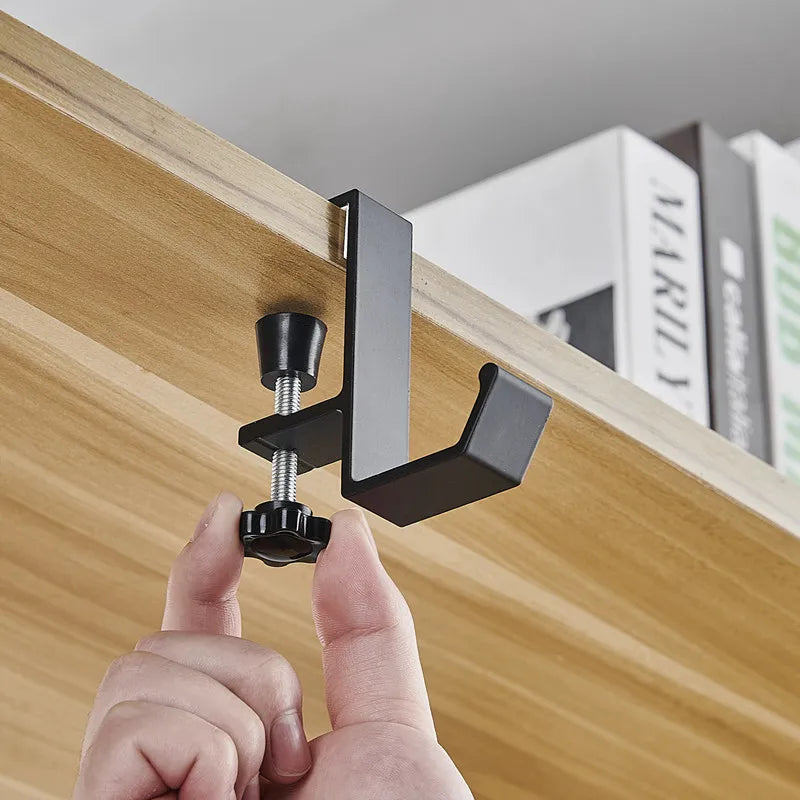 Elevate Your Space with the 1/2Pc Adjustable Desk Edge Hook - Perfect for Gaming Headsets, Backpacks, and More!