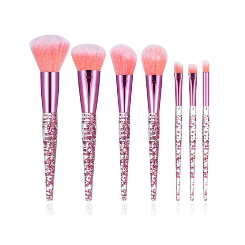 Elevate Your Makeup Game with the 6/7/10PCS Professional Diamond Crystal Brush Set - Perfect for Flawless Foundation, Blush, and Eye Shadow Application!