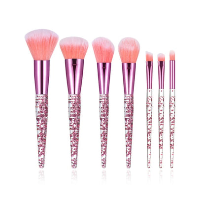 Elevate Your Makeup Game with the 6/7/10PCS Professional Diamond Crystal Brush Set - Perfect for Flawless Foundation, Blush, and Eye Shadow Application!