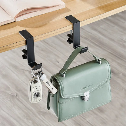 Elevate Your Space with the 1/2Pc Adjustable Desk Edge Hook - Perfect for Gaming Headsets, Backpacks, and More!